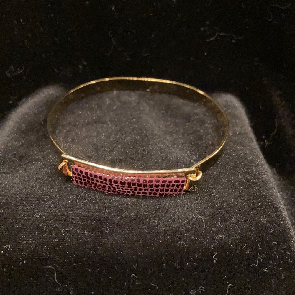 Burgundy “leather” bracelet